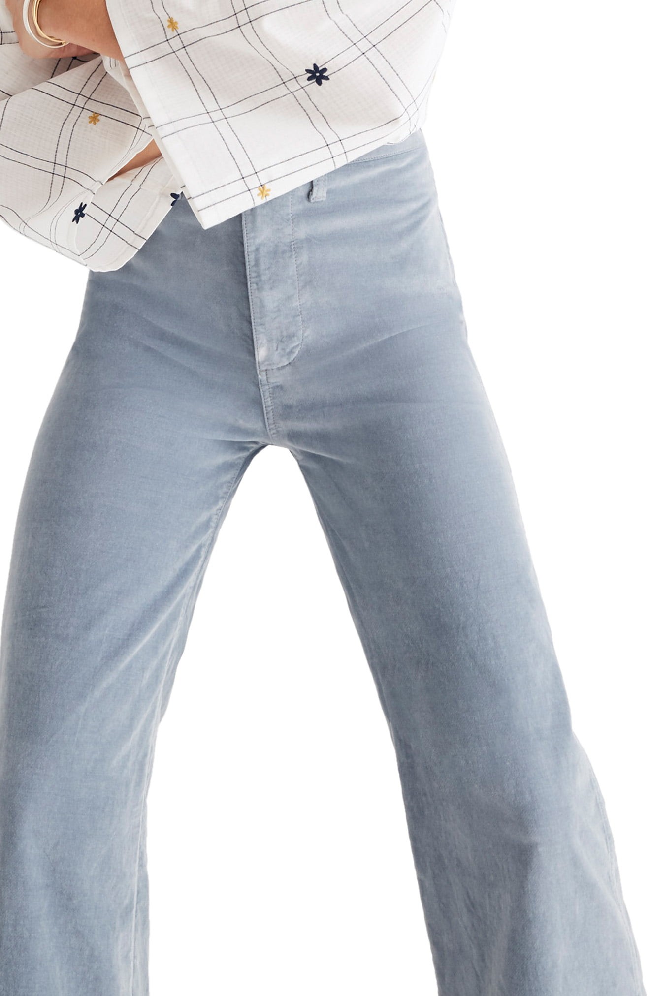 Madewell Emmett Crop Wide Leg Velveteen Pants | Nordstrom