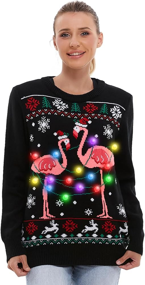 HSCTEK Light Up Women Knitted Christmas Sweater | Amazon (US)