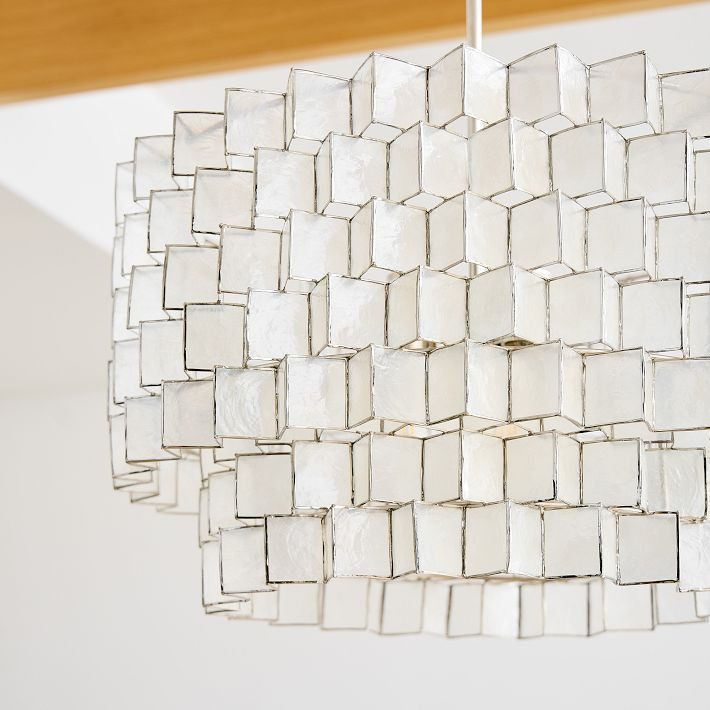 Capiz Zigzag Chandelier (24") | West Elm (US)