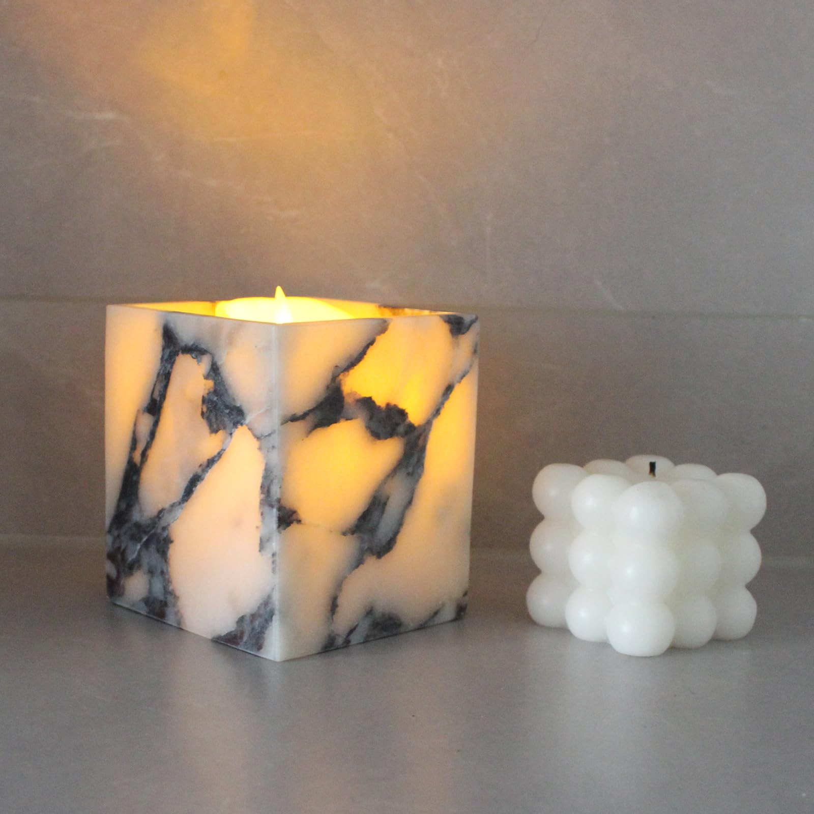 Calacatta Viola Marble Toothbrush Holders for Bathroom, Natural Marble Canisters, Makeup Brush Ho... | Amazon (US)