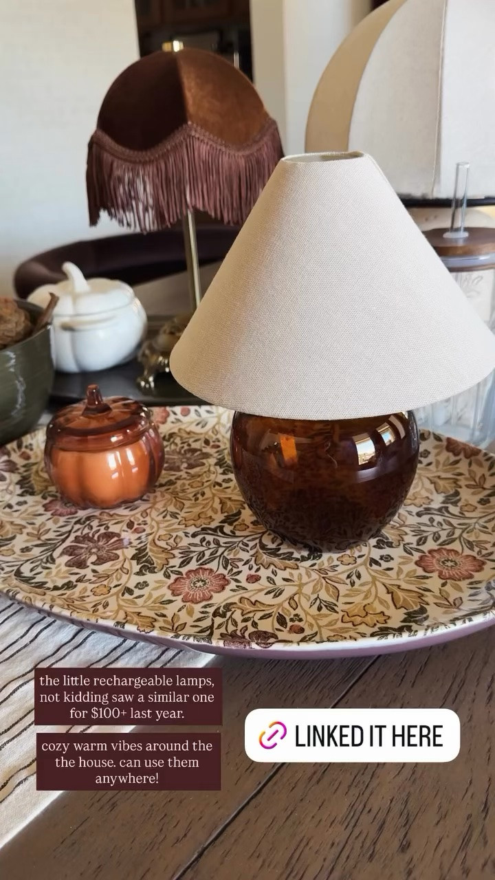 fall walmart home finds, portable rechargeable lamp, pumpkin candle, serving platter

#LTKHome #LTKSeasonal #LTKSaleAlert