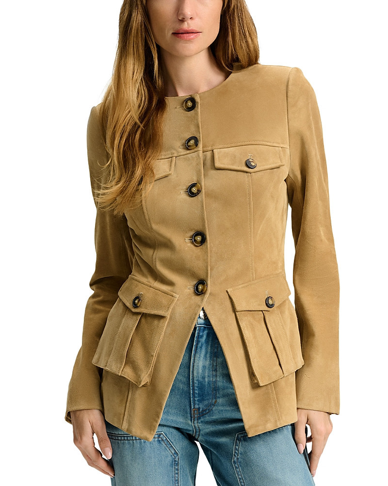 Veronica Beard Orrin Leather Cargo Jacket | Bloomingdale's (US)