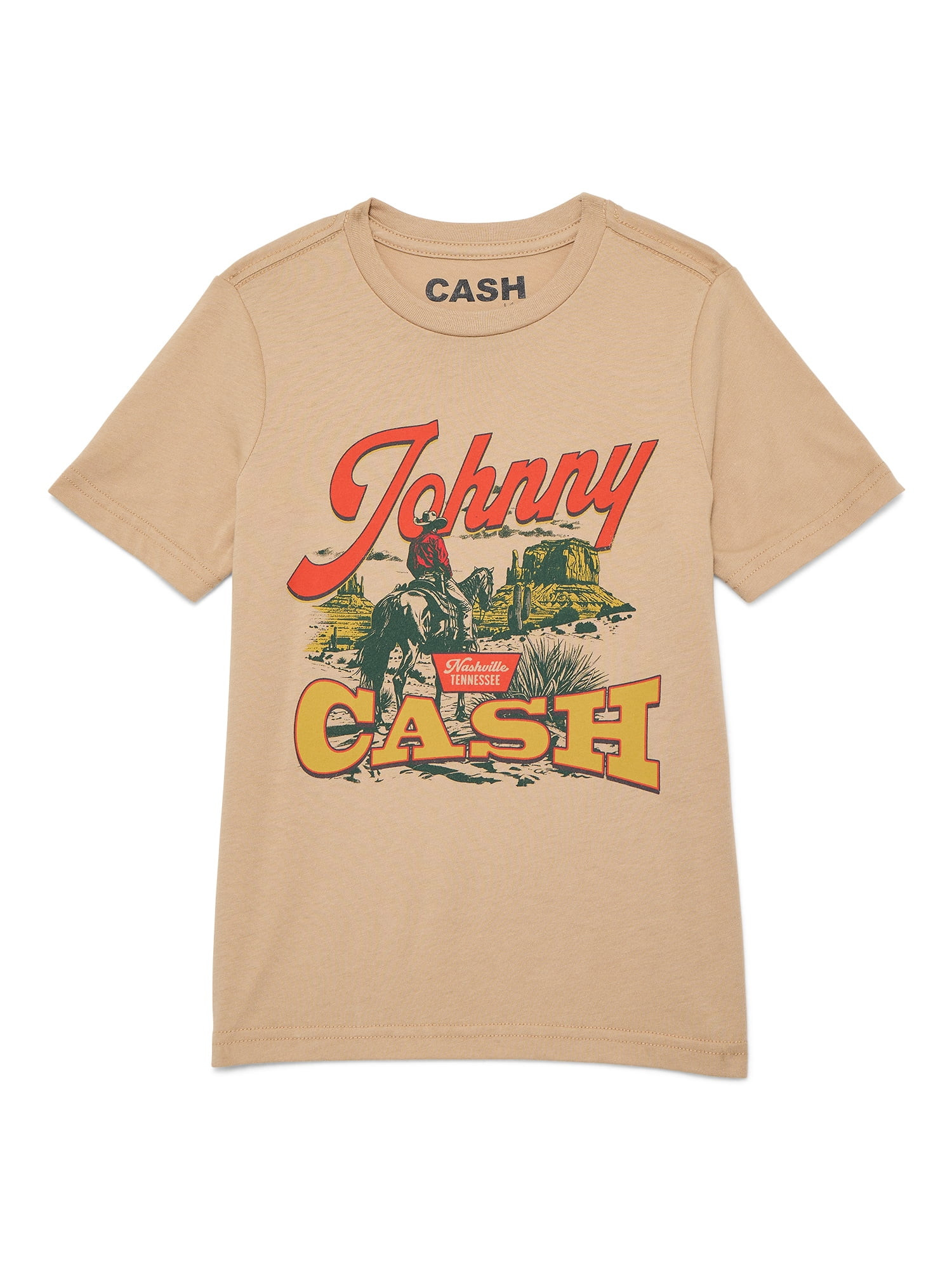 Johnny Cash Boys Graphic Tee with Short Sleeves, Sizes 4-18 | Walmart (US)