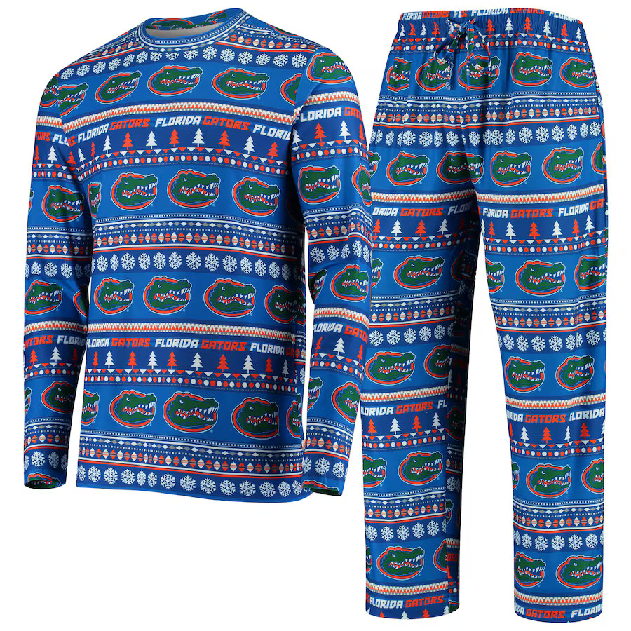 Florida Gators Concepts Sport Ugly Sweater Knit Long Sleeve Top and Pant Set - Royal | Fanatics