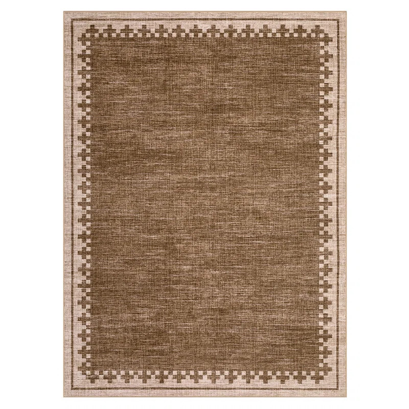 Modern Bordered Washable Area Rugs for Living Room Bedroom, Stain Resistant & Non Shedding Cozy S... | Wayfair North America