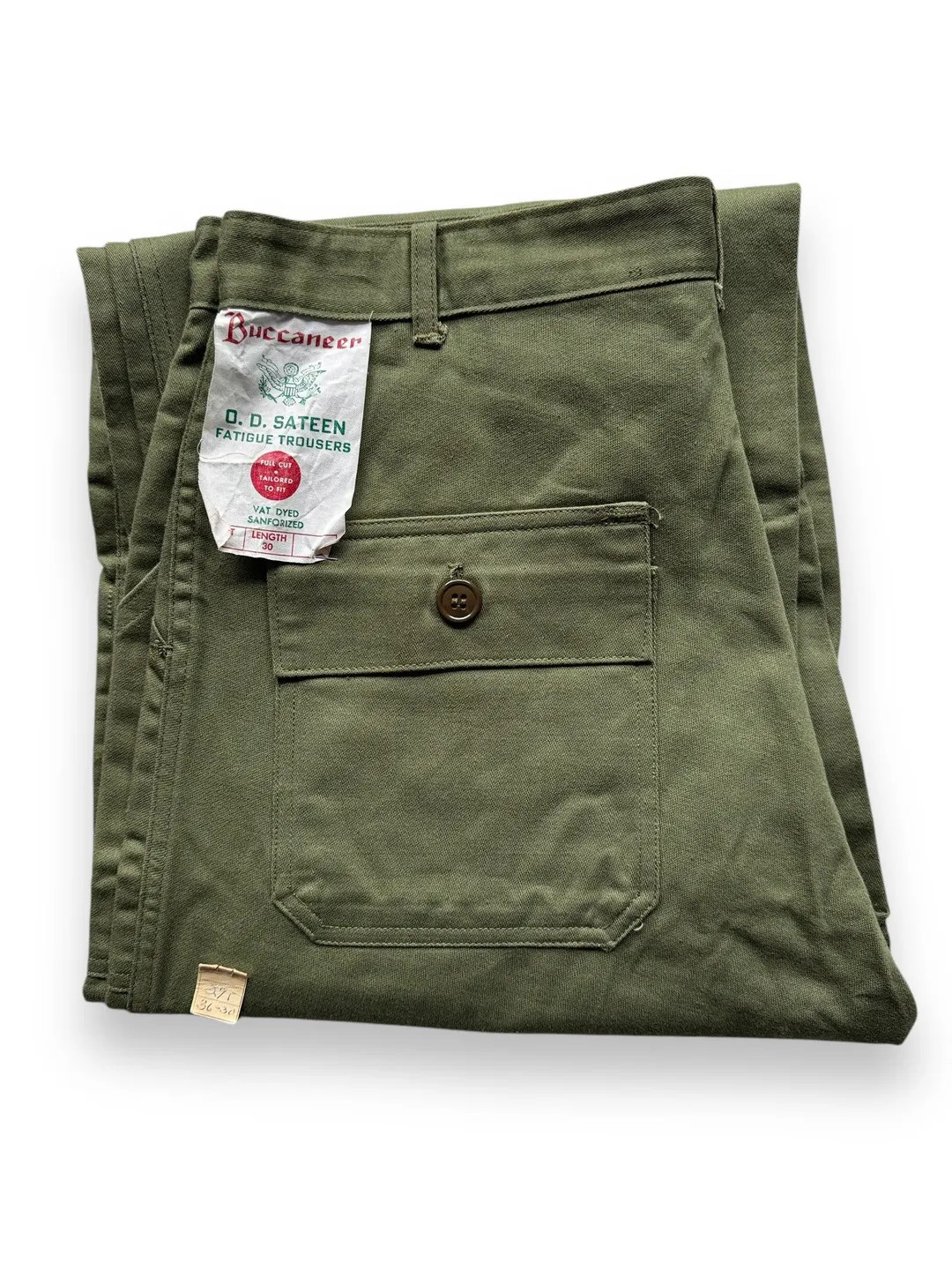 Vintage NOS Buccaneer O.D. Sateen Fatigue Trousers W34 - Etsy | Etsy (US)