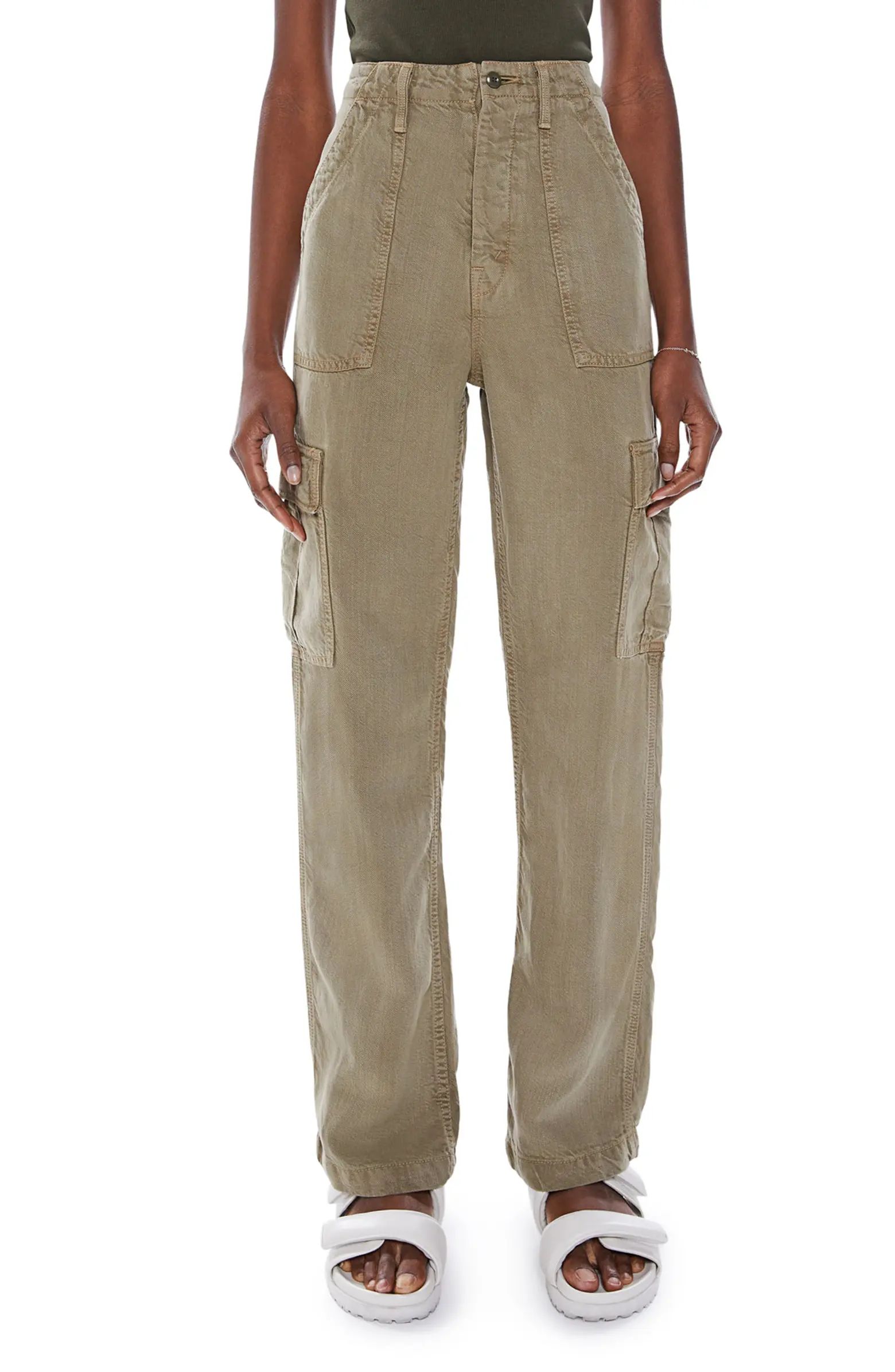The Private Sneak High Waist Wide Leg Cargo Pants | Nordstrom