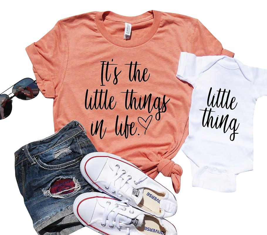 It's The Little Things In Life - Mommy and Me Shirt Set - Mommy and Me Outfit - Matching Mom Baby... | Amazon (US)