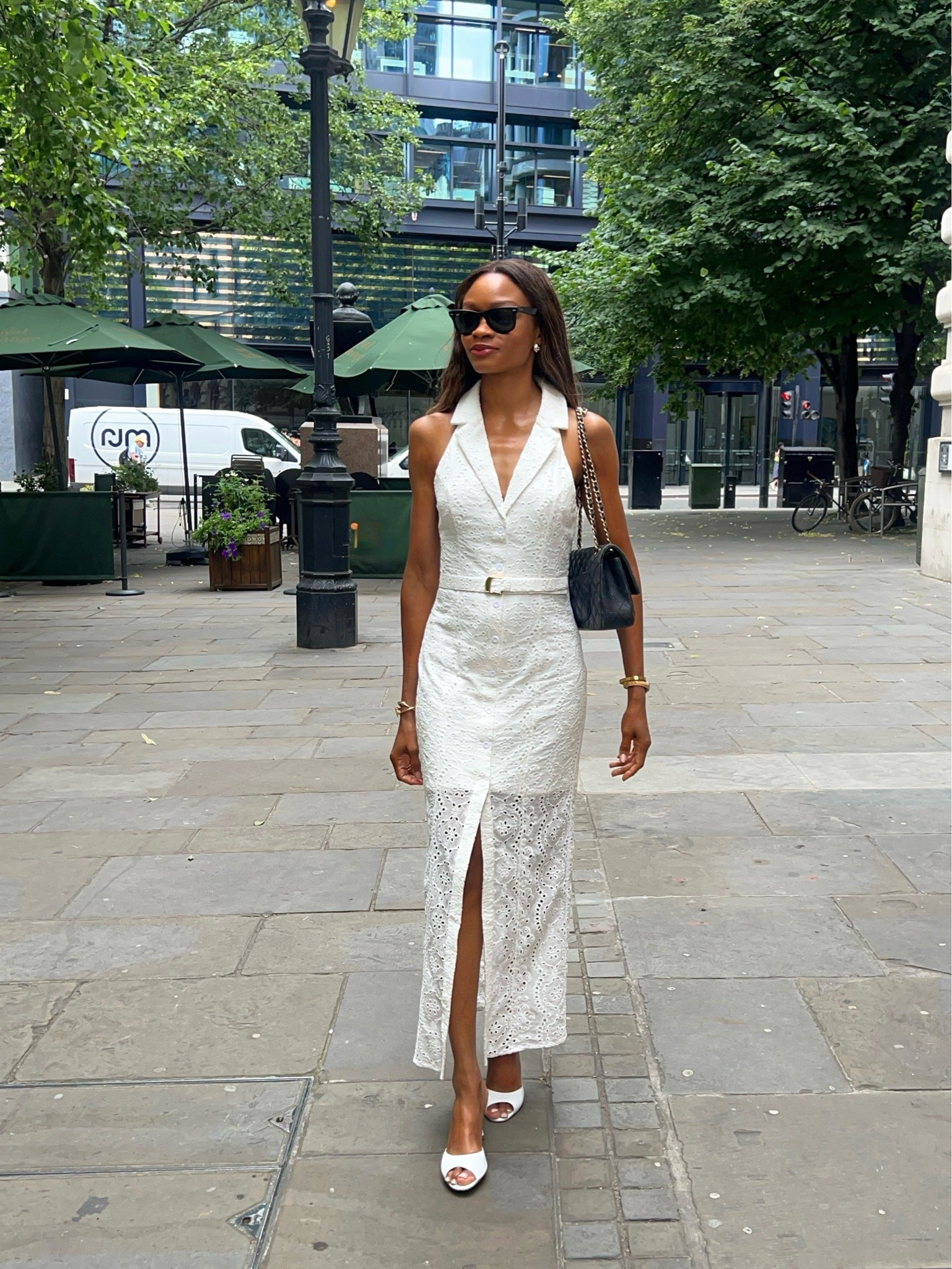 Midi white dress