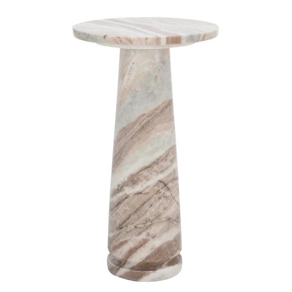 SAFAVIEH Couture Valentia Round Marble Accent Table - White/Brown | Bed Bath & Beyond