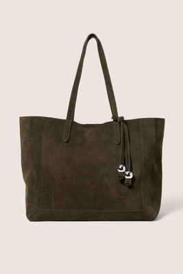 EVEREVE Women's Cohen Suede Tote Bag, Taupe | Evereve