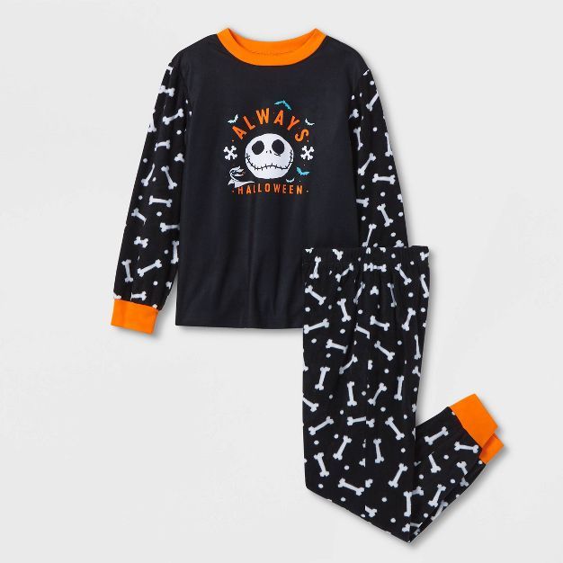 Boys' The Nightmare Before Christmas Sleep Pajama Set - Black | Target
