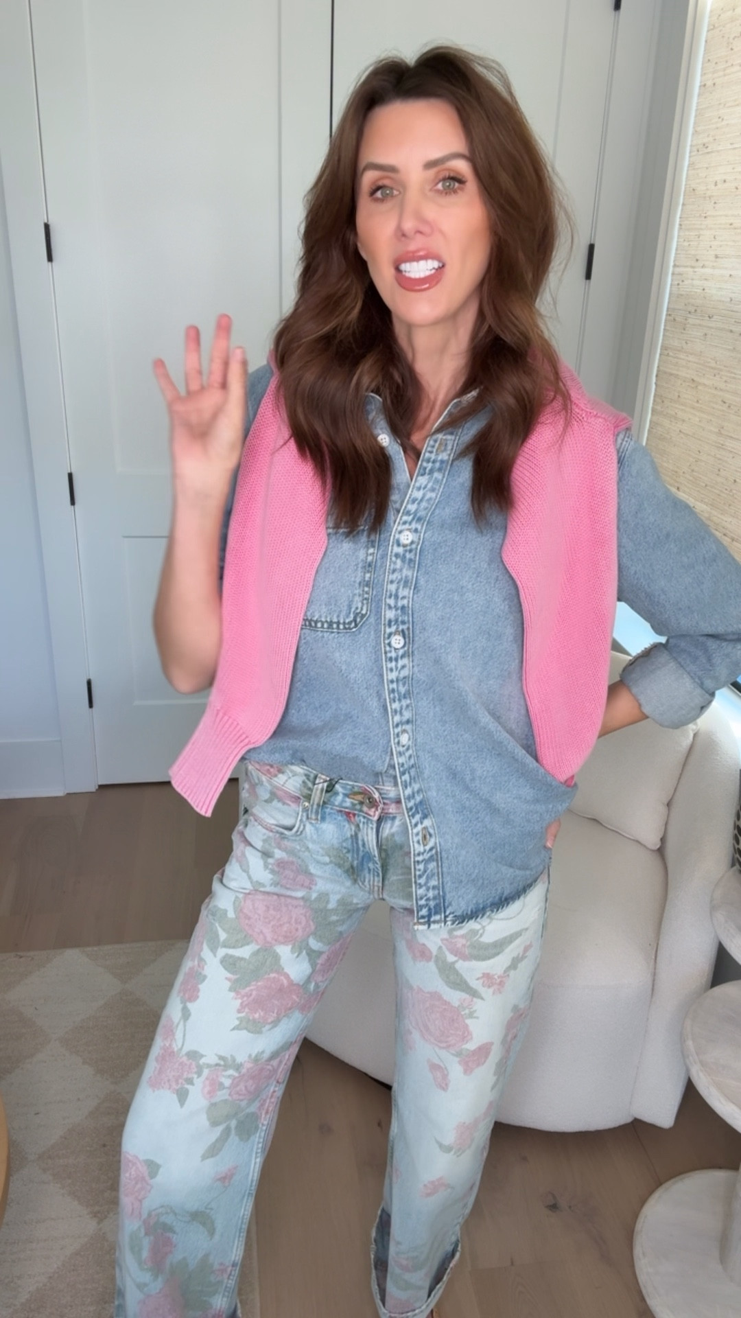 floral denim for spring 

#LTKSeasonal #LTKOver40 #LTKootd