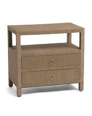 Raffia 2 Drawer Table | TJ Maxx
