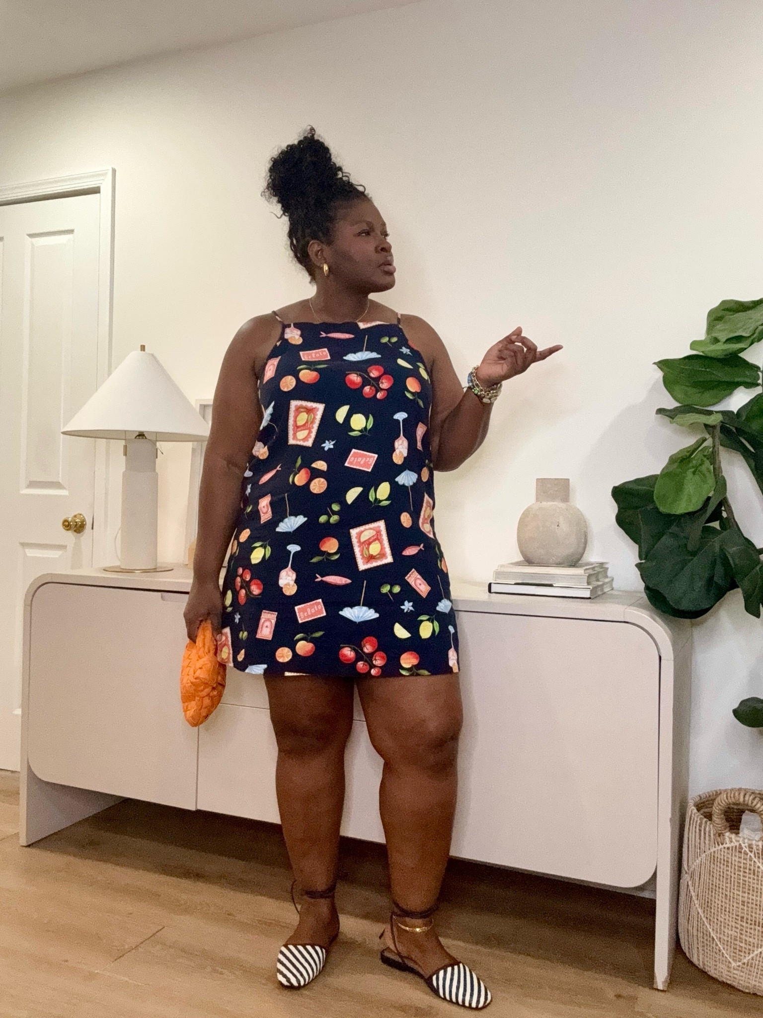I put this on and instantly felt like I needed a vacation. The fruit print, the easy flow, and the lightweight feel make it one of those dresses you just throw on and feel instantly cute. Effortless summer outfit that works for brunch, vacation, or casual days out. #LTKfinds #summerdress #oldnavyfashion #ootdstyle #curvyfashion #vacationoutfit #LTKSeasonal #floraldress #summerootd #fashionfinds

#LTKootd #LTKSeasonal #LTKSaleAlert