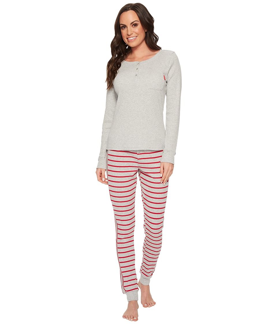 Calvin Klein Underwear Pajama Gift Set (Minimal Stripe Grey Heather) Women's Pajama Sets | 6pm