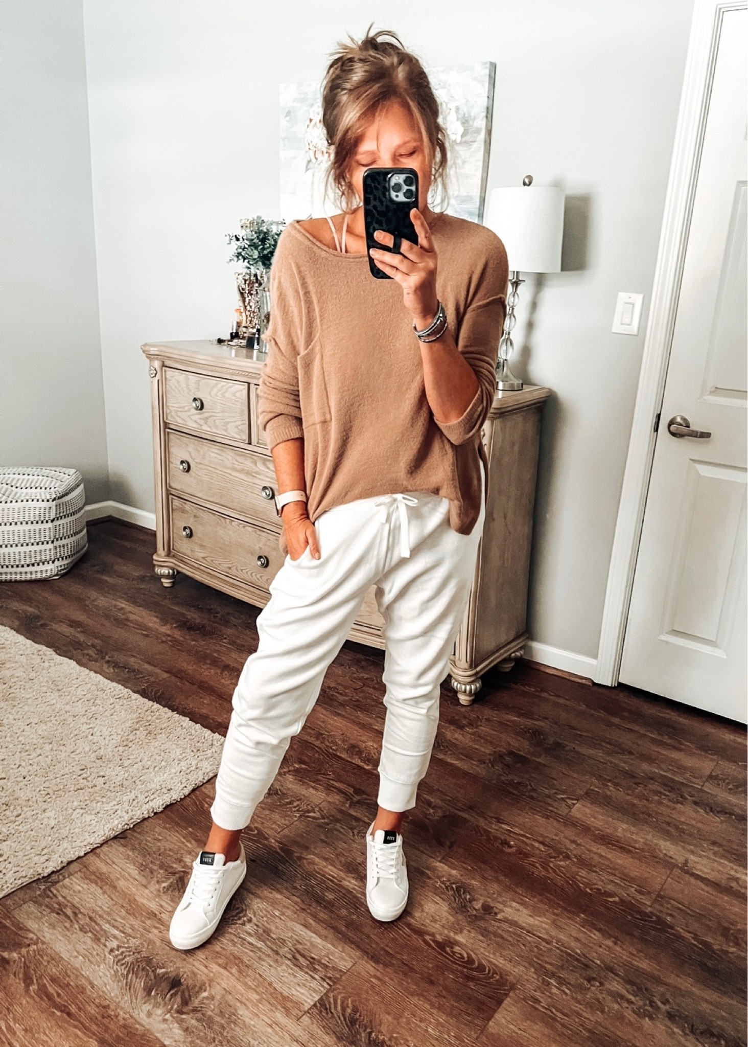 Boxy relaxed fit lightweight sweater, bralette, white joggers by Amazon Essentials from Amazon, Steve Madden sneakers 

Cute casual outfit, joggers, fall outfit, fall fashion, fall trends, everyday outfit, comfy casual, weekend outfit, sneakers, fashion over 40

#LTKunder50 #LTKsalealert #LTKshoecrush