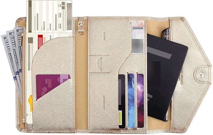 Zoppen Multi-purpose Rfid Blocking Travel Passport Wallet (Ver.4) Tri-fold Document Organizer Hol... | Amazon (US)