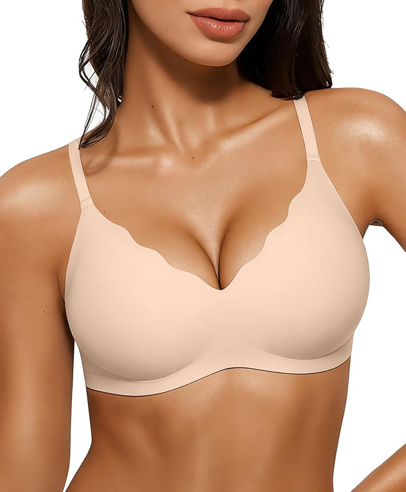 Popilush Wireless Bras for Women No Underwire Seamless Bralettes Everyday Comfort Tshirt Padded B... | Amazon (US)