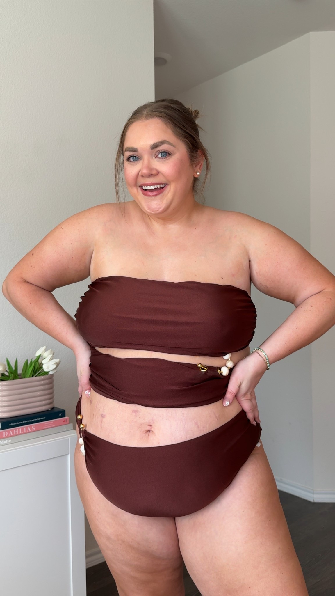 Plus size swimsuit bikini wearing 2x 

#LTKSwim #LTKPlusSize