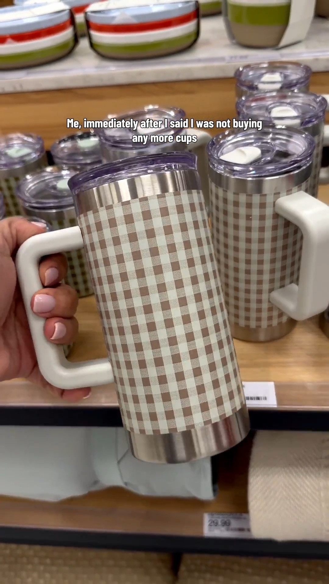 Spring and summer coffee cups from the new heart and hand collection at target. This checkered ones are so cute. ￼

#LTKHome #LTKSeasonal