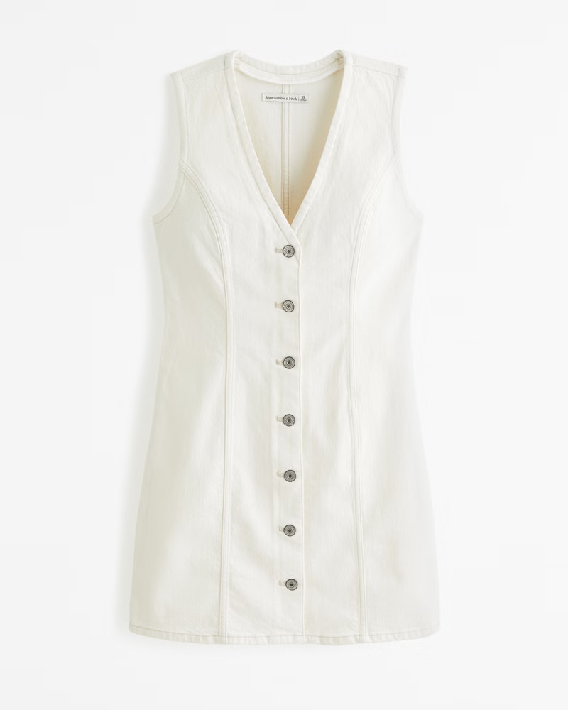 The A&F Mia Denim Vest Mini Dress | Abercrombie & Fitch (US)
