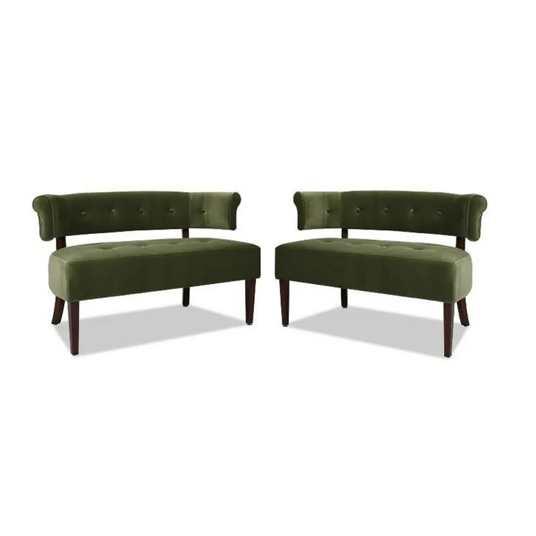 2 Piece Olive Green Jared Bench Settee Set - Walmart.com | Walmart (US)
