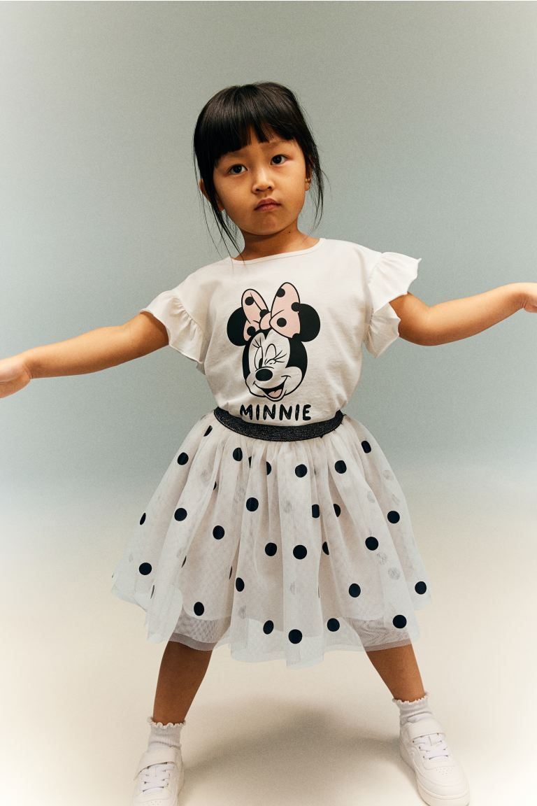 2-piece Tulle Set - White/Minnie Mouse - Kids | H&M US | H&M (US + CA)
