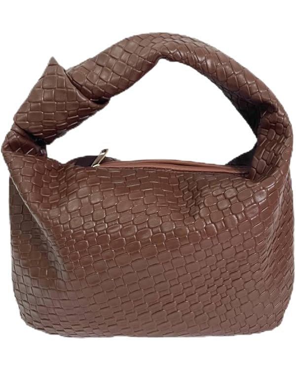 PHILOMENA Women's Knot Strap Leather Dumpling Handbags Zipper Hobo Clutch Purses | Amazon (US)