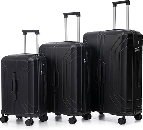 Merax Luggage Sets 3 Piece, Expandable Suitcases with Wheels, Hardshell Suitcase Set, ABS Carry o... | Amazon (US)