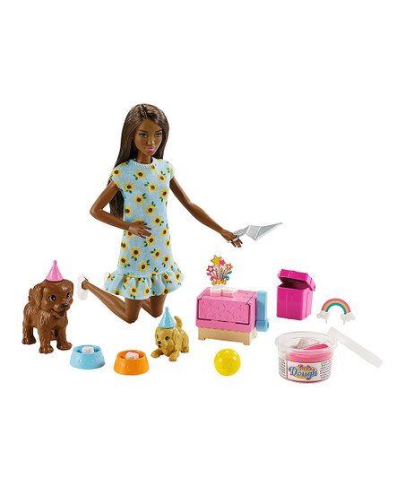 Barbie® Puppy Party Brunette Doll | Zulily