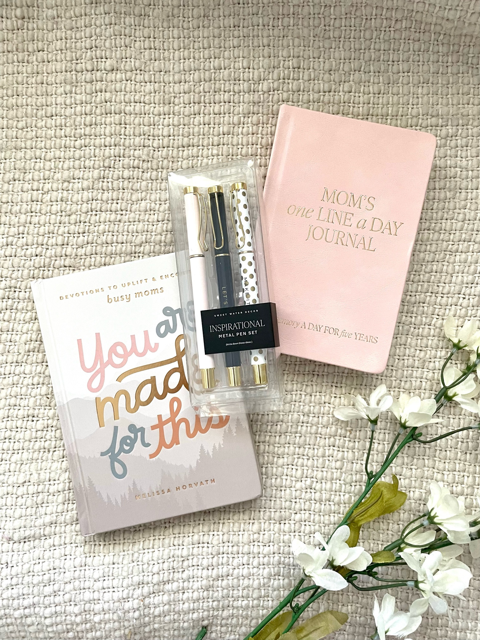 Would make a cute gift set for a mama you know or for yourself! Sweet Water Decor NEW devotional launching April 9! Plus a one line a day journal and+ beautiful pens! (Sold separately)

#LTKfamily #LTKGiftGuide #LTKhome