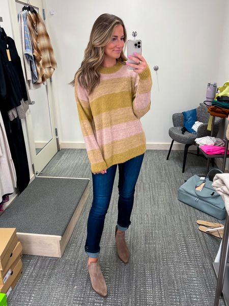 Nordstrom sale finds! 
I found this sweater to be very itchy 
Wearing size small in sweater
True size in jeans & booties 

#LTKxNSale #LTKunder50 #LTKunder100