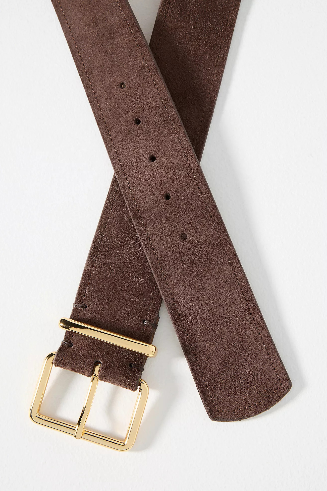 Square-Buckle Suede Belt | Anthropologie (US)