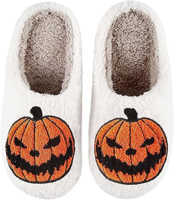 Halloween Slippers Pumpkin Slippers for Womens Mens Cute Comfy Bedroom Slippers For Women,Home Sl... | Amazon (US)