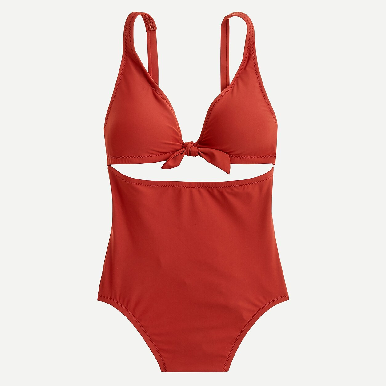 Tie-front cutout one-piece swimsuit | J. Crew US