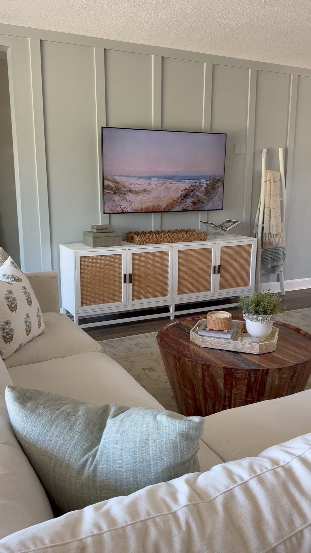 Accent wall- Benjamin Moore Boothy Bay Gray cut 50% 
Linking some decor and furniture from my living room.
My sectional is from four season in crypto fabric 

#LTKHome