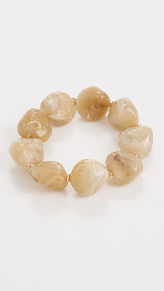 Neutral Stone Beaded Stretch Bracelet | Shopbop