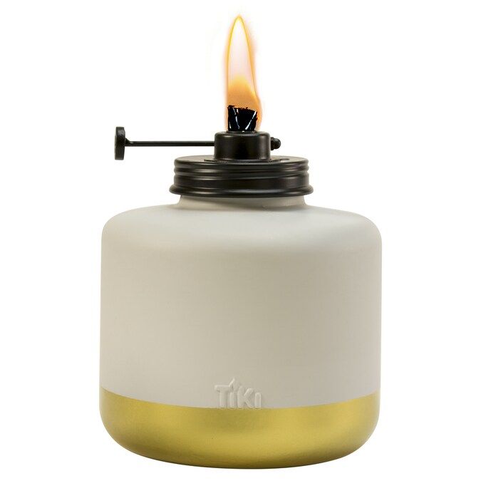 TIKI 6.75-in Gold Glass Tabletop Torch Lowes.com | Lowe's