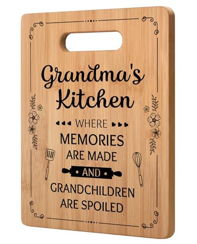 Grandma Gifts, Grandma Mothers Day Gift, Unique Grandma's Cutting Board, Best Christmas Birthday Gifts for Grandmother Nana Granny from Granddaughter Grandson | Amazon (US)