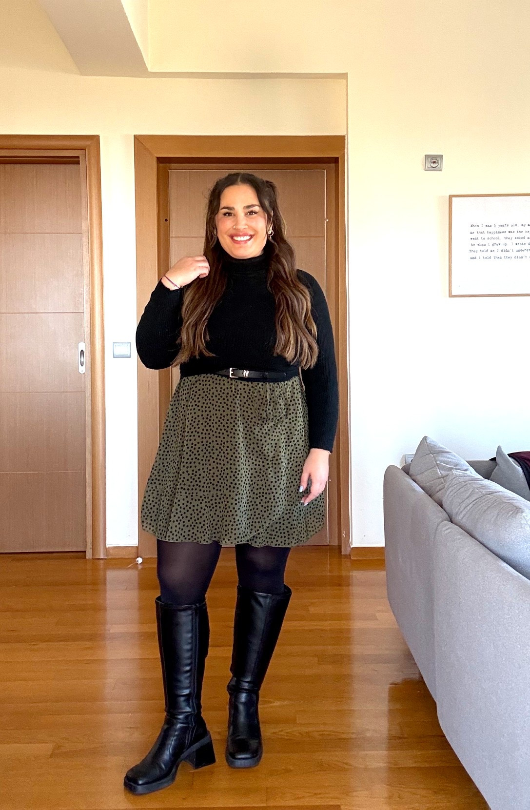 Süßes Kleid Outfit für die kalten Weihnachtstage 🤍 größe 44

#LTKcurves #LTKwinter #LTKmidsize