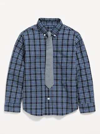 Long-Sleeve Poplin Shirt &amp; Tie Set for Boys | Old Navy (US)