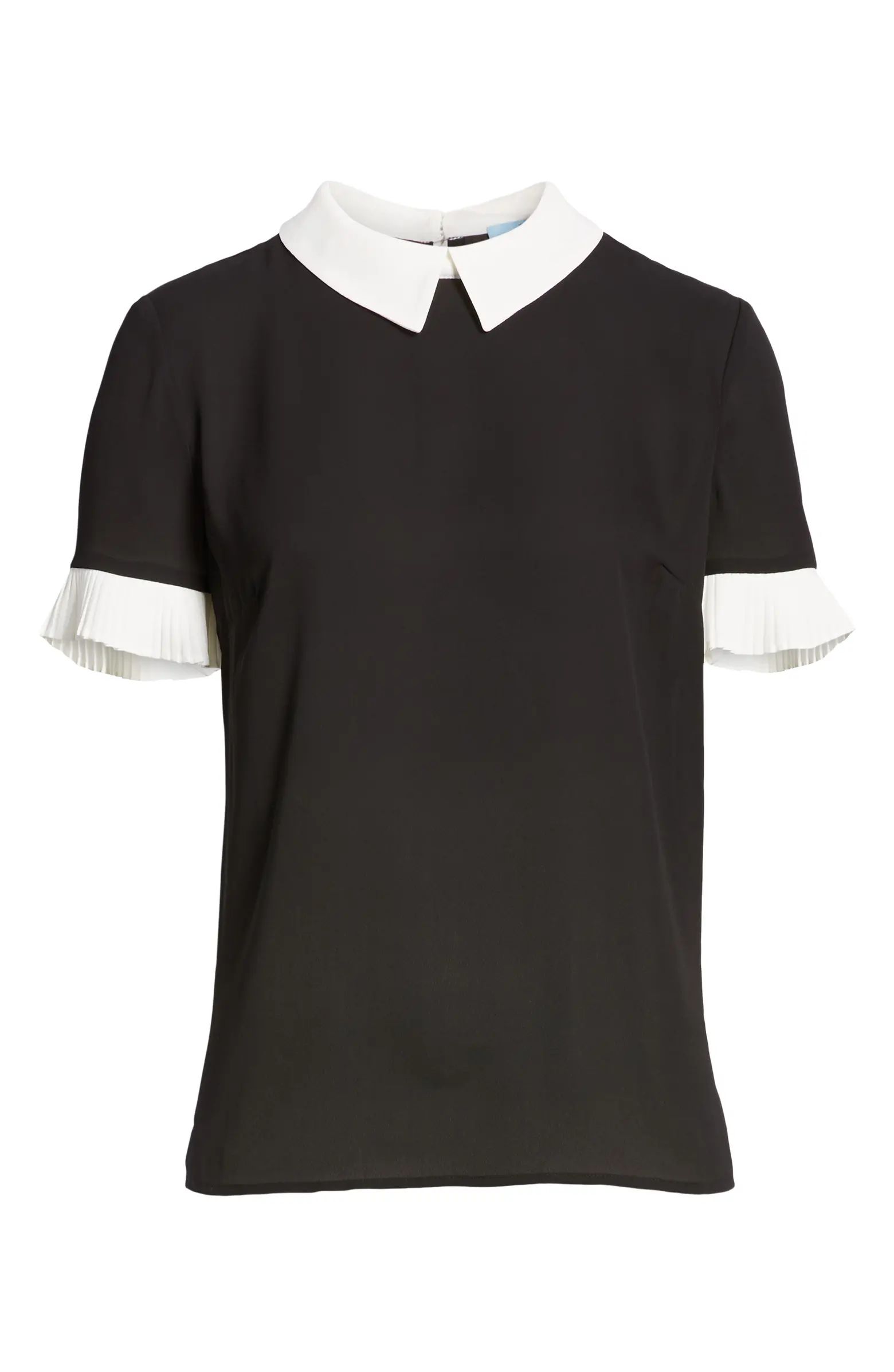 CeCe Pleat Sleeve Collared Crepe Blouse | Nordstrom | Nordstrom