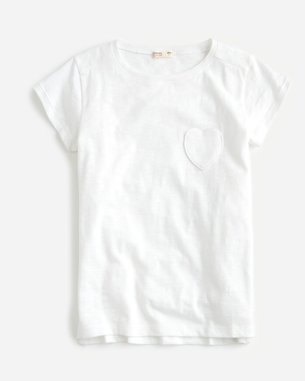 Girls' short-sleeve heart-pocket T-shirt | J. Crew US