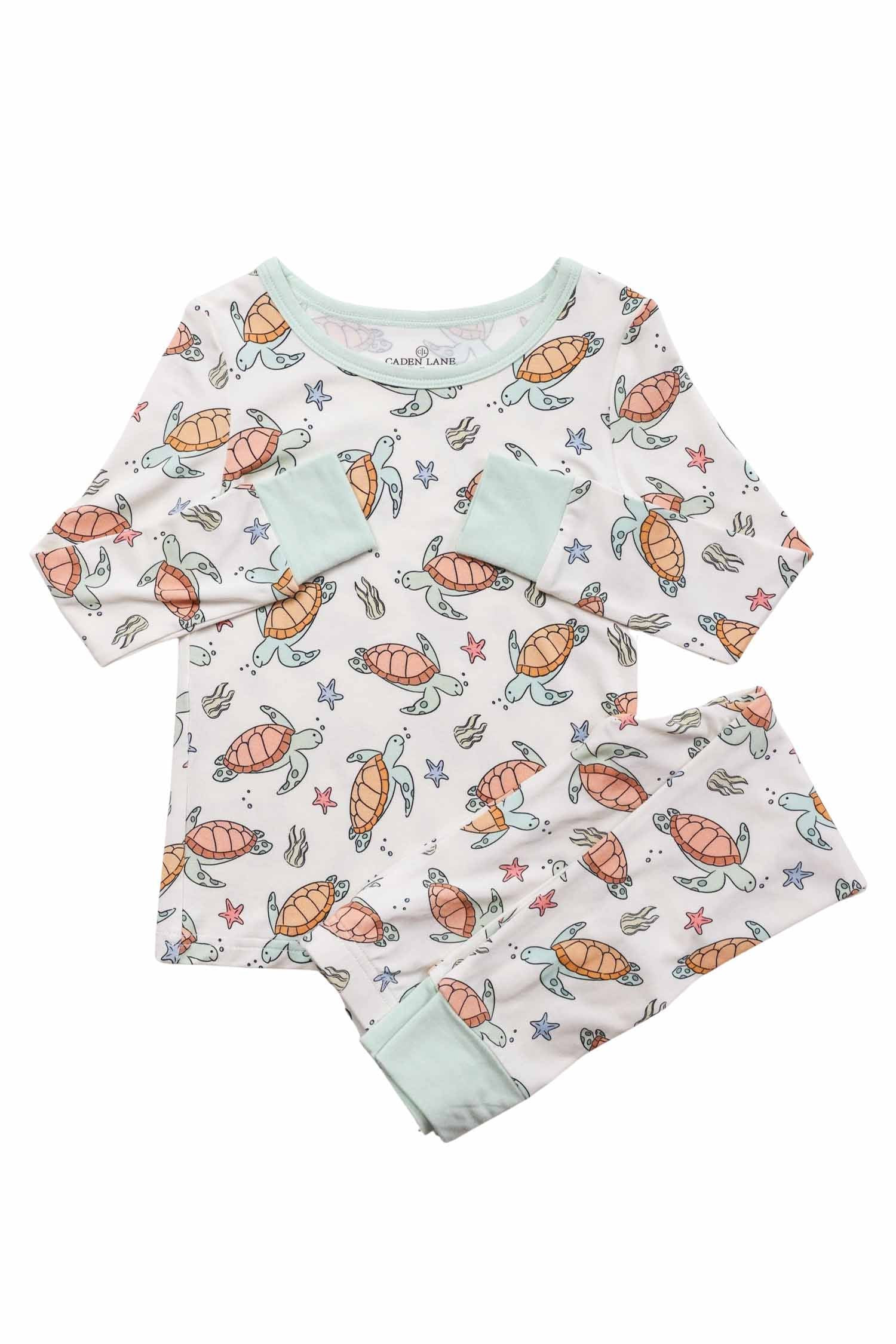 Two Piece Pajama Set | Turtley Rad | Caden Lane