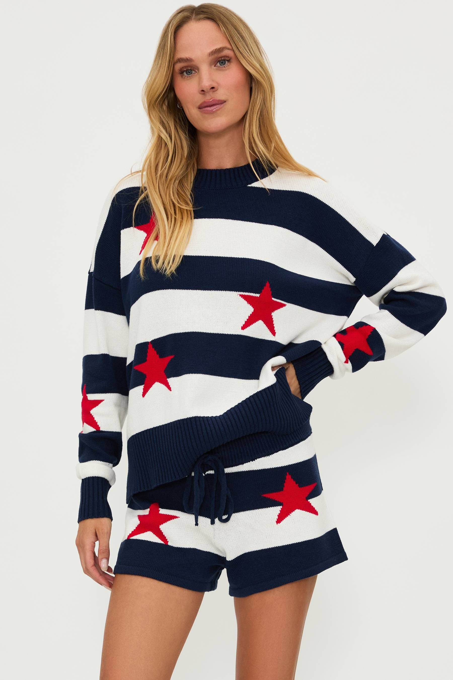 Callie Sweater Liberty Stars | Red White Blue Sweater | Beach Riot | Beach Riot