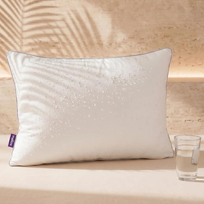 Mellow Hotel Pillow \u2014 King Size, Waterproof & Stain-Resistant Down-Alternative Bed Pillow, H... | Amazon (US)