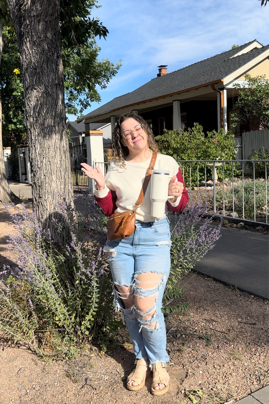 Early Fall size 12, M/L Midsize outfit. Bratz sweatshirt, American Eagle jeans, Aili’s corner crossbody, and Marshall’s sandals

#LTKSeasonal #LTKstyletip #LTKmidsize