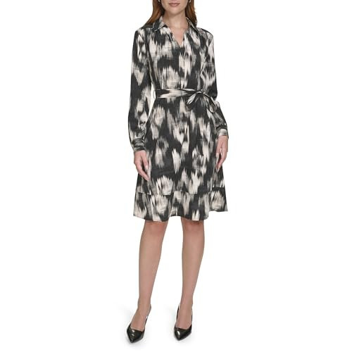 Calvin Klein Women's Dresses Dress, Black White, 14 | Amazon (US)