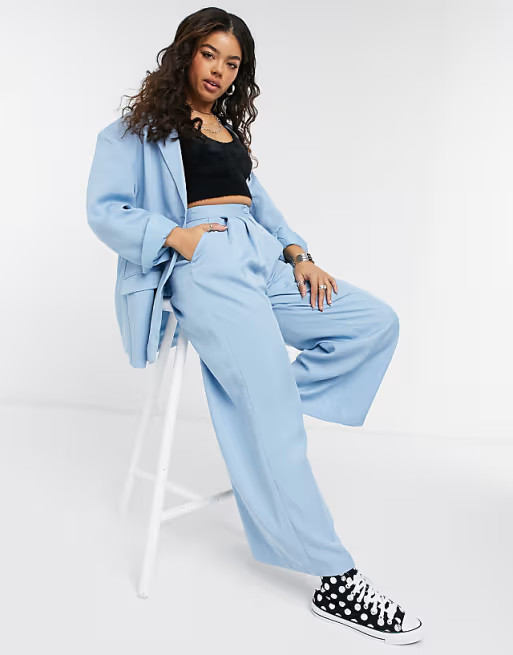 Monki suit in blue | ASOS (Global)